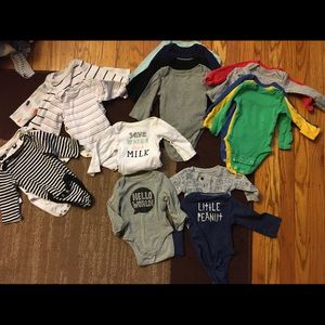 Newborn boy girl onesie lot rarely used NB baby